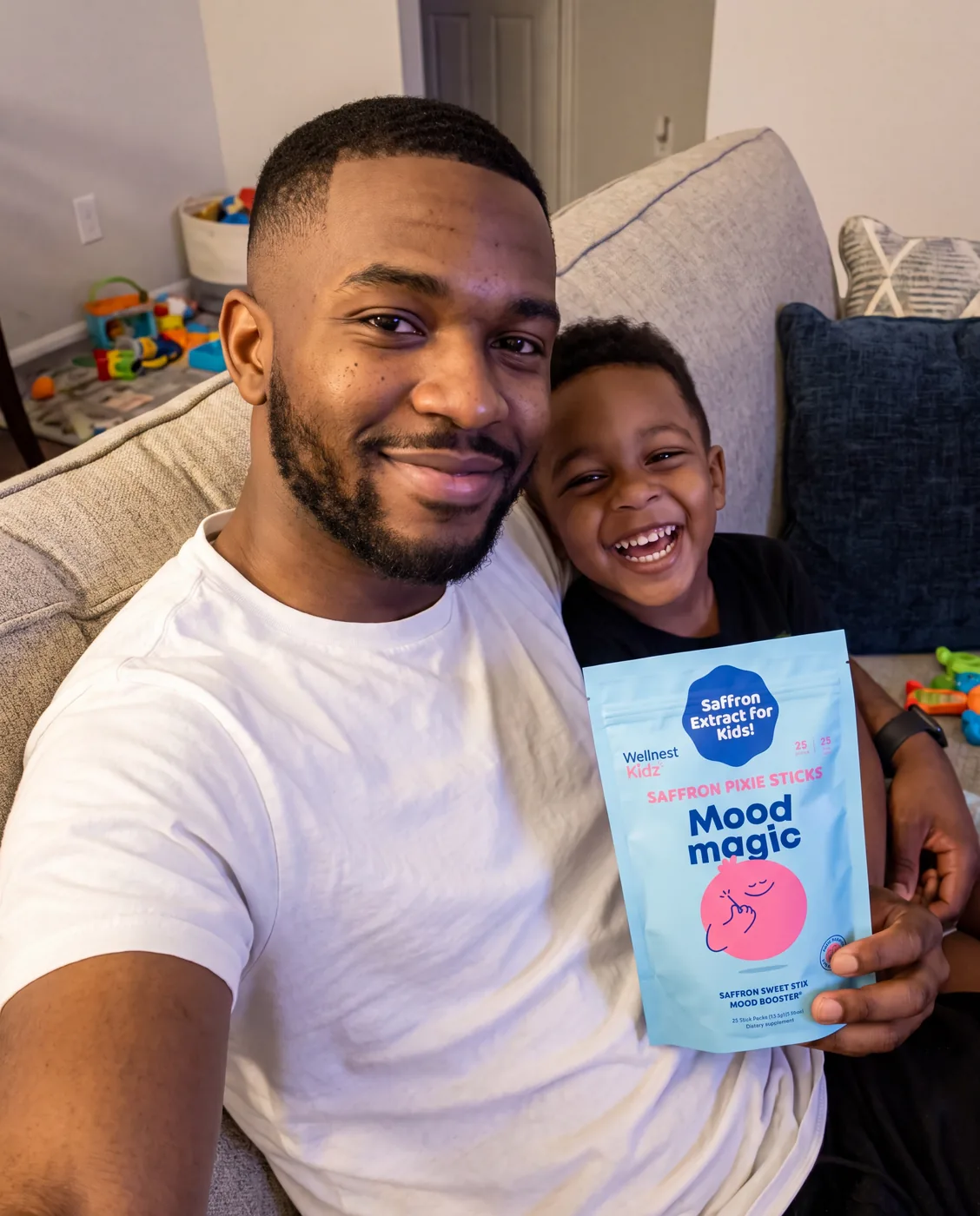 Dad and son with Mood Magic